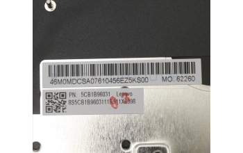 Lenovo 5CB1B96031 Tastatur inkl. Topcase ASM_UK W 82HV FP BL PG