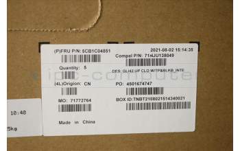 Lenovo 5CB1C04851 Tastatur inkl. TopcaseASM_EURO ENG C82L3 CloBL