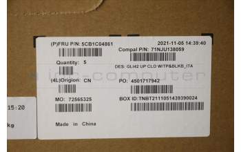 Lenovo 5CB1C04861 Tastatur inkl. TopcaseASM_ITA C82L3 CloBL