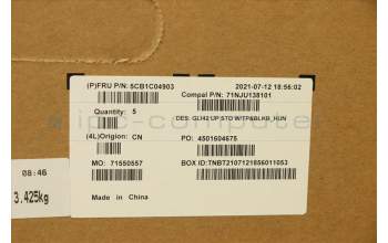 Lenovo 5CB1C04903 Tastatur inkl. TopcaseASM_HUN C82L3 StoBL