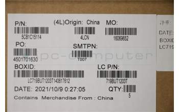 Lenovo 5CB1C15114 Tastatur inkl. Topcase ASM_UK L81X8 FPPGDIS