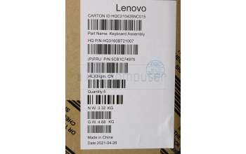 Lenovo 5CB1C74975 Tastatur inkl. Topcase deutsch H82L5 STO DIS