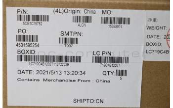 Lenovo 5CB1C75752 C-Cover with keyboard, Nordic, Non-Fingerprint, UK