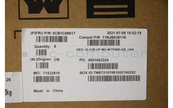 Lenovo 5CB1C88617 Tastatur inkl. TopcaseASM_USA ENG C21A4 MGBL