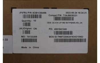 Lenovo 5CB1C90496 Tastatur inkl. Topcase ASM_UK C 21A2 MGNBL