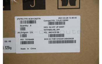 Lenovo 5CB1C92776 Tastatur inkl. Topcase schweiz C 20WE BLKB N