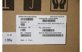 Lenovo 5CB1C92794 Tastatur inkl. Topcase ASM_ITA C20WE AB BLKB N