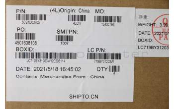 Lenovo 5CB1D03705 C-Cover with keyboard, Greek, Platinum Grey, Non-Fingerprint, US