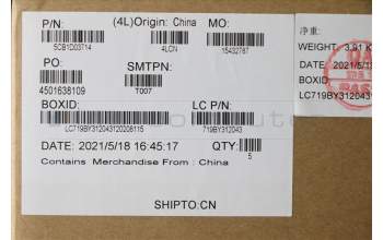 Lenovo 5CB1D03714 Tastatur inkl. TopcaseASM_CZE/SLKL81W1NFPPGLIPC