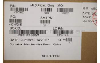 Lenovo 5CB1D09630 Tastatur inkl. Topcase ASM_HBW L82JFSGw/RGBWRF