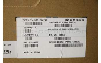 Lenovo 5CB1D66735 Tastatur inkl. Topcase ASM_UK C 82K2 E3