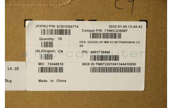 Lenovo 5CB1D66774 C-Cover with keyboard, Czech/Slovakian, RGB Backlight, UK