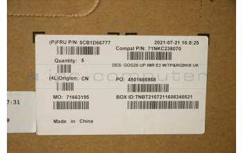 Lenovo 5CB1D66777 Tastatur inkl. Topcase ASM_UK C 82K2 E3 RGB