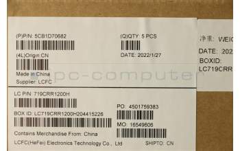 Lenovo 5CB1D70682 Tastatur inkl. Topcase ASM_ITA L82L0 CGY