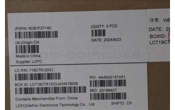 Lenovo 5CB1F27140 Tastatur inkl. Topcase ASM_SLV L82LX NFPCG