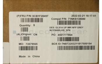 Lenovo 5CB1F28497 Tastatur inkl. TopcaseASM_SPA C82R0 NFP CG