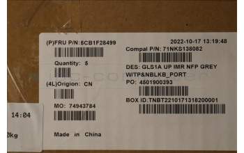 Lenovo 5CB1F28499 Tastatur inkl. TopcaseASM_POR C82R0 NFP CG