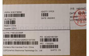 Lenovo 5CB1F36594 Tastatur inkl. Topcase ASM_GRE L82QY BK_TEX