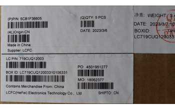 Lenovo 5CB1F36605 Tastatur inkl. Topcase ASM_POR L82QY BK_TEX