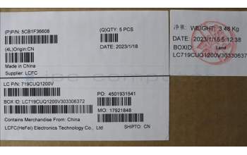 Lenovo 5CB1F36608 Tastatur inkl. Topcase spanisch L82QY BK_TEX