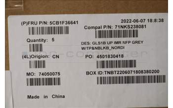 Lenovo 5CB1F36641 Tastatur inkl. TopcaseASM_NORDIC C82R1 NFP CG