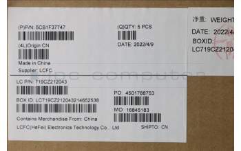 Lenovo 5CB1F37747 Tastatur inkl. Topcase ASM_HUN L82RF SG w/RGB