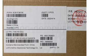 Lenovo 5CB1F38706 Tastatur inkl. Topcase ASM_HBW L82RB CLGY RGB