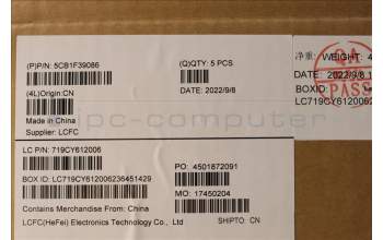 Lenovo 5CB1F39086 Tastatur inkl. Topcase ASM_POR L82RB STGY RGB