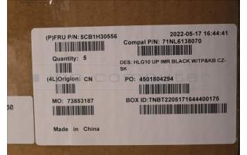 Lenovo 5CB1H30556 Tastatur inkl. Topcase ASM_CZE/SLK C 82S9 BLA