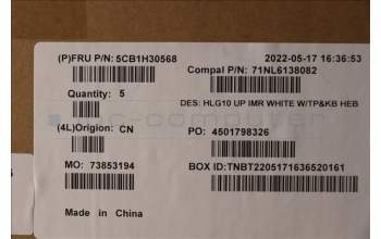 Lenovo 5CB1H30568 Tastatur inkl. Topcase ASM_HBW C 82S9 WHT