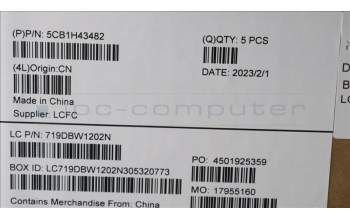 Lenovo 5CB1H43482 Tastatur inkl. Topcase ASM_POR L82RJ FP AG BL