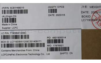 Lenovo 5CB1H68015 Tastatur inkl. Topcase spanisch L82RJ NFP MB BL