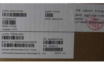 Lenovo 5CB1H70740 Tastatur inkl. Topcase französisch/arabsich L82R4 NFPCG