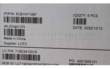 Lenovo 5CB1H71087 Tastatur inkl. Topcase ASM_HUN L82RG ST W/BU