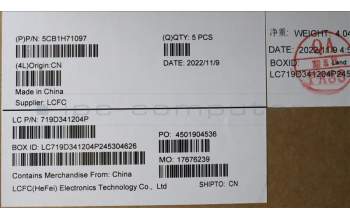 Lenovo 5CB1H71097 Tastatur inkl. Topcase spanisch L82RG ST W/BU