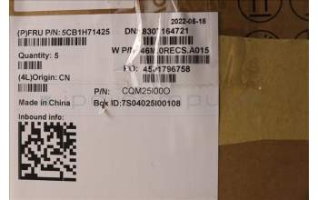 Lenovo 5CB1H71425 Tastatur inkl. Topcase spanisch W 82R9 SG BL