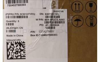 Lenovo 5CB1H71552 Tastatur inkl. Topcase ASM_HBW W 82R9 CG BL