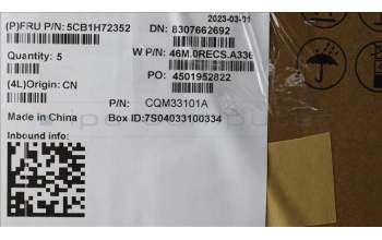 Lenovo 5CB1H72352 Tastatur inkl. Topcase ASM_UK W 82R9 SB BL