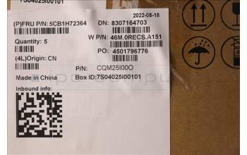 Lenovo 5CB1H72364 Tastatur inkl. Topcase deutsch W 82R9 SB BL