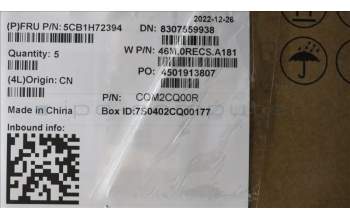 Lenovo 5CB1H72394 Tastatur inkl. Topcase ASM_FRA W 82R9 SB