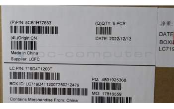 Lenovo 5CB1H77883 Tastatur inkl. Topcase ASM_UK L82RK FP AB BL