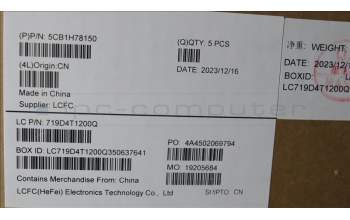 Lenovo 5CB1H78150 Tastatur inkl. Topcase ASM_HUN L82RK FP MB BL