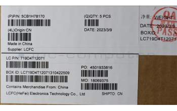 Lenovo 5CB1H78170 Tastatur inkl. Topcase ASM_ITA L82RK FP MB N