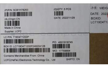 Lenovo 5CB1H78263 Tastatur inkl. Topcase ASM_BEL L82RK NFP AG BL