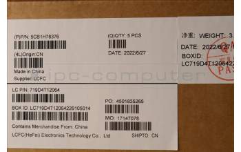 Lenovo 5CB1H78376 Tastatur inkl. Topcase ASM_HBW L82RK NFP MB N
