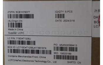 Lenovo 5CB1H78377 Tastatur inkl. Topcase ASM_HUN L82RK NFP MB N