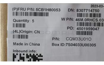 Lenovo 5CB1H80053 Tastatur inkl. Topcase ASM_HUN W 82R7 SB