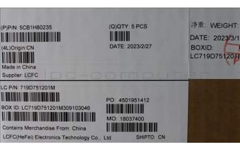 Lenovo 5CB1H80235 Tastatur inkl. Topcase ASM_POR L82TV BU_BK_TEX