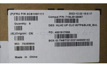 Lenovo 5CB1H81111 Tastatur inkl. TopcaseASM_BUL C82SH CloBL