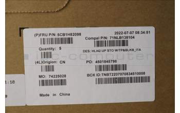 Lenovo 5CB1H82098 Tastatur inkl. TopcaseASM_ITA C82SH StoBL